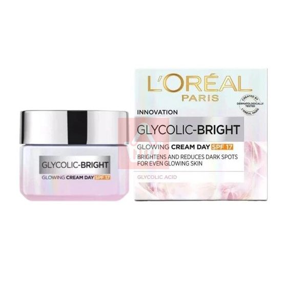  L'Oreal Paris Glycolic Bright Skin Care Day Cream with (SPF 17) - 50ml