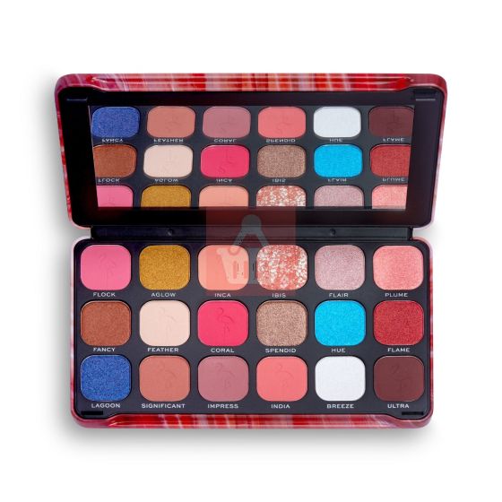 Makeup Revolution 18 Color Forever Flawless Flamboyance Flamingo Eyeshadow Palette