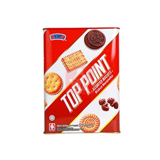 Top Point Assorted Biscuits Tin 600gm