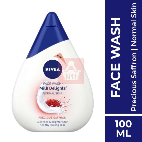 Nivea Face Wash Milk Delights Precious Saffron (Normal Skin) - 100ml