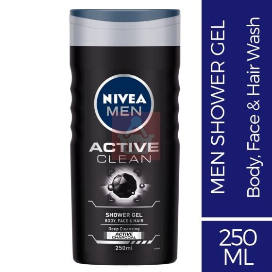 Nivea Men Active Clean 3 In 1 Shower Gel - 250ml