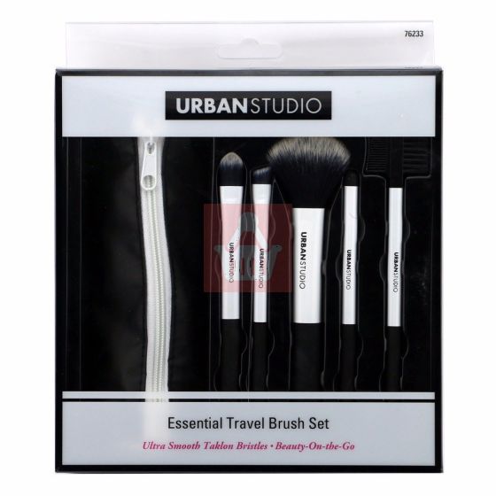 Cala - Urban Studio Essentialtravel Brush Set (5pcs Brush With Pouch) - 76233