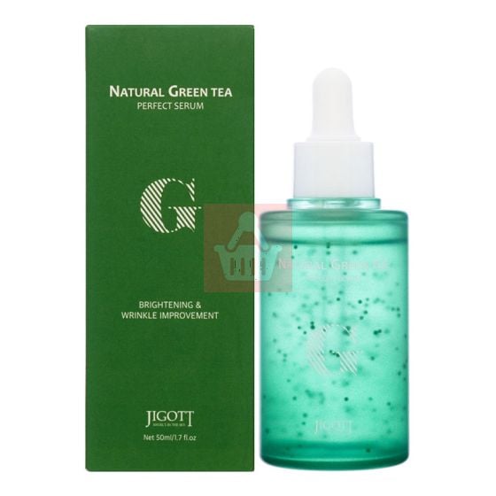Jigott Natural Green Tea Perfect Serum For Brightening & Wrinkle Improvement - 50ml