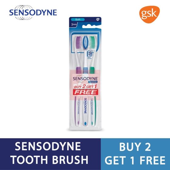 Sensodyne - Sensitive Toothbrush Family Pack (Buy 2 Get 1 Free)
