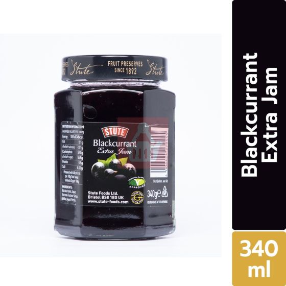 Stute Blackcurrant Extra Jam - 340gm