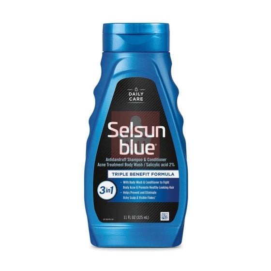  Selsun Blue 3in1 Triple Benefit Formula Shampoo, Conditioner & Body Wash - 325ml