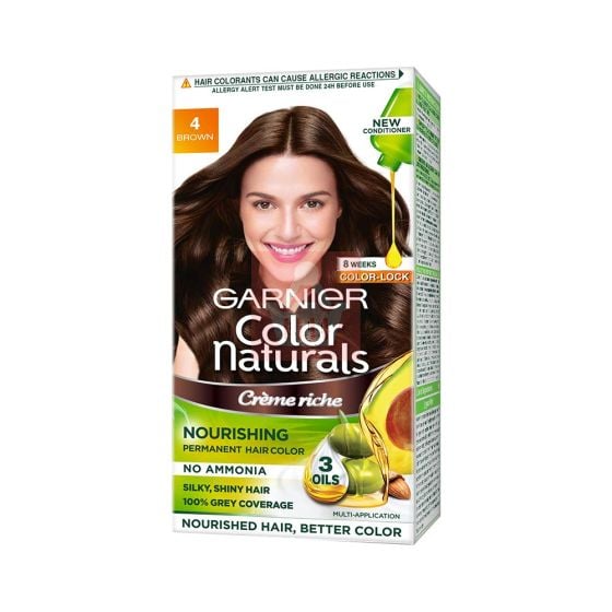 Garnier - Color Naturals Nourishing Permanent Hair Color - 4 Brown - 70ml