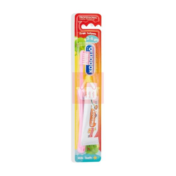 Kodomo Professional Children Milk Teeth Toothbrush Age 3-6 Yrs - Pink