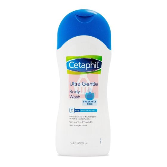 Cetaphil - Ultra Gentle Body Wash Fragrance free For Sensitive & Dry Skin - 500ml