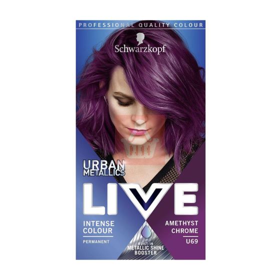 Schwarzkopf Live Urban Metallics U69 Amethyst Chrome Permanent Hair Color