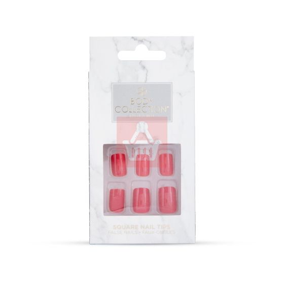 Body Collection Square Nail Tips - Red Gloss