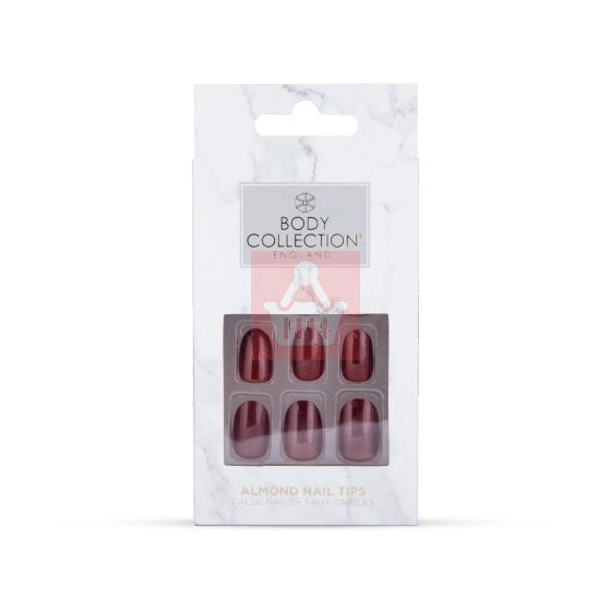Body Collection Almond Nail Tips - Gloss Wine