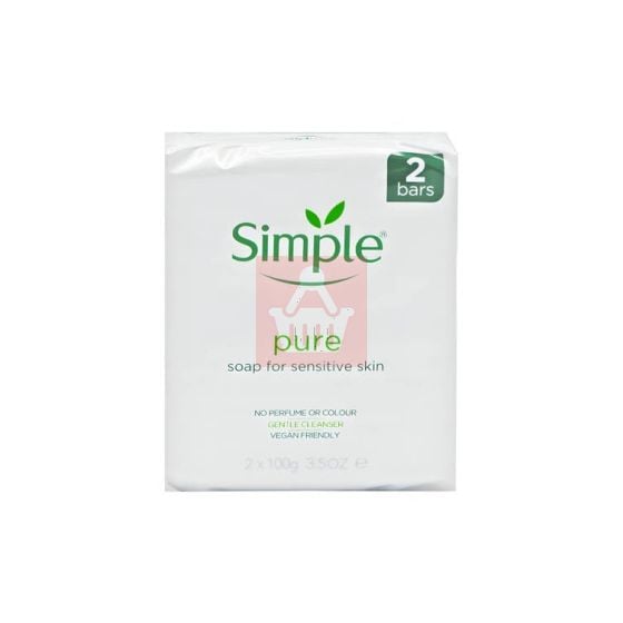 Simple Pure Soap for Sensitive Skin Twin Pack 100g