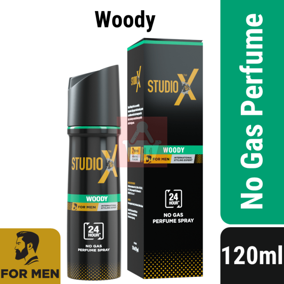 Studio X Woody No Gas Perfume Spray for Men - 120ml