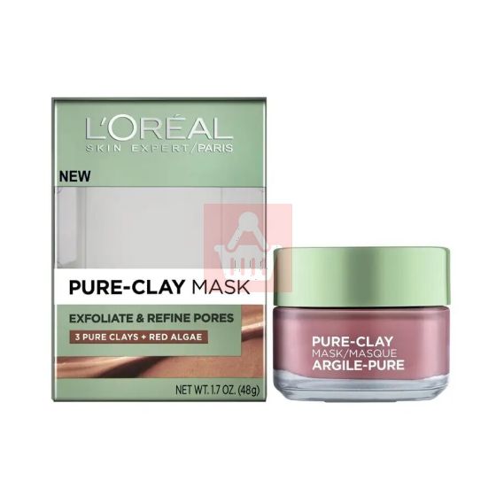 L'Oreal Paris Pure-Clay Mask Exfoliate and Refining Face Mask - 48g