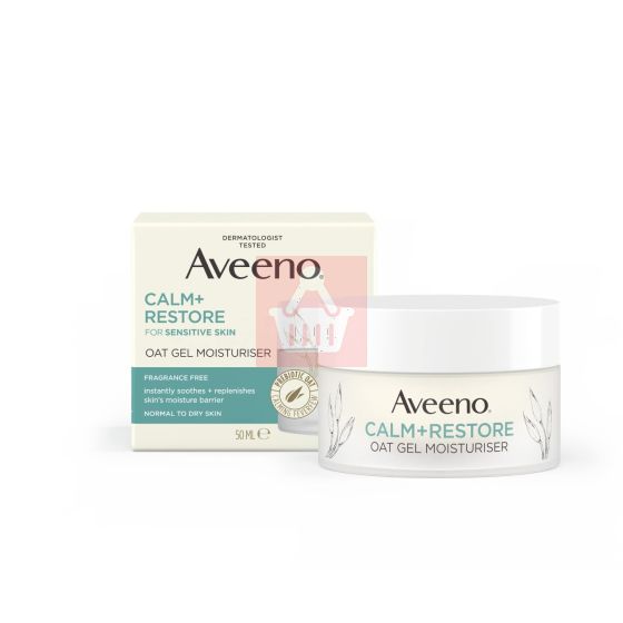 Aveeno Calm + Restore Oat Gel Facial Moisturizer for Sensitive Skin 50 ml