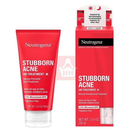 Neutrogena Stubborn AM Acne Face Treatment with Benzoyl Peroxide - 56g