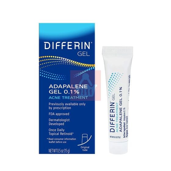 Differin Acne Treatment Adapalene 0.1% Gel Tube 15g