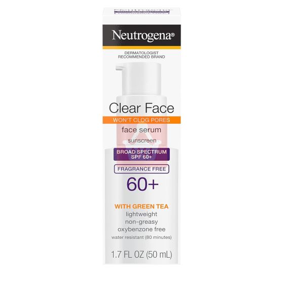 Neutrogena Clear Face Serum Sunscreen with Green Tea SPF 60+ 50ml