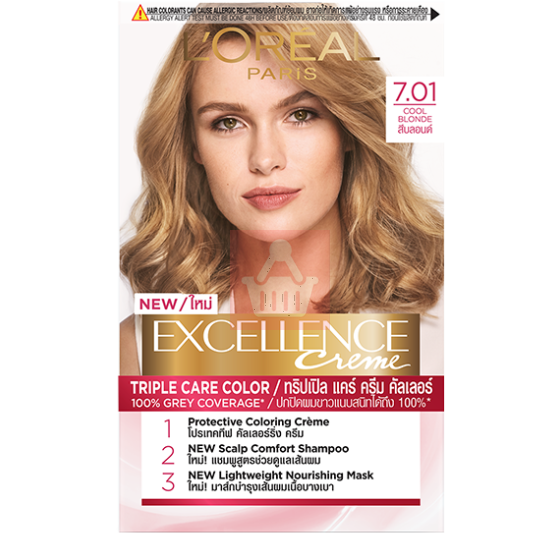 L'OREAL Excellence Crème Permanent Hair Color 7.01 Cool Blonde