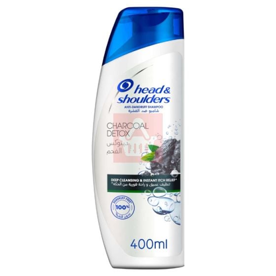 Head & Shoulders Charcoal Detox Deep Cleansing & Itch Relief Shampoo 400ml