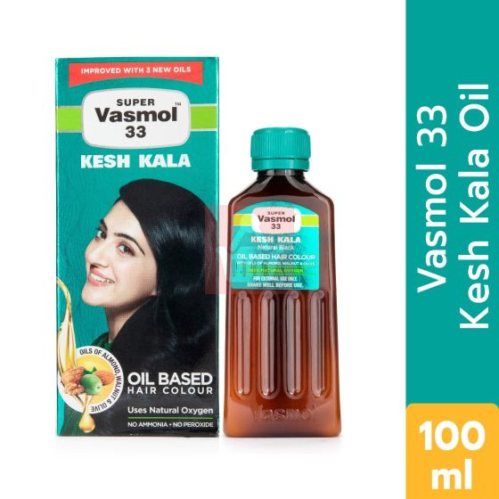 Super Vasmol 33 Kesh Kala Oil Based Hair Colour - 100ml