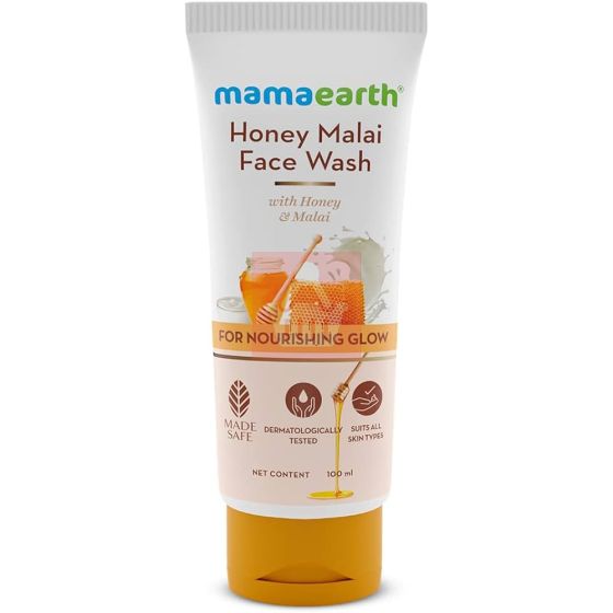 Mamaearth Honey Malai Face Wash with Honey & Malai For Nourishing Glow 100 ml