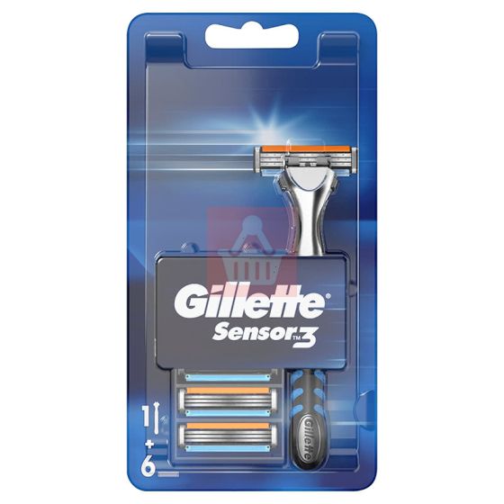 Gillette Sensor3 Razor + 6 Replacement Blades