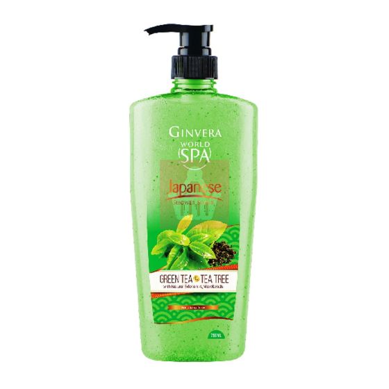 Ginvera World SPA Japanese Green Tea & Tea Tree Shower Scrub - 750ml