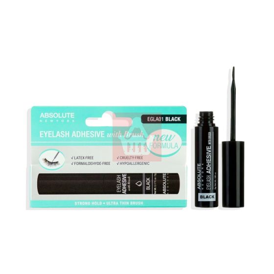 Absolute New York Eyelash Glue With Brush - Black - 5g