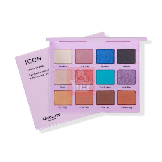 Absolute New York Icon Eyeshadow Palette - MEPE02 Warm Nights - 14.4gm
