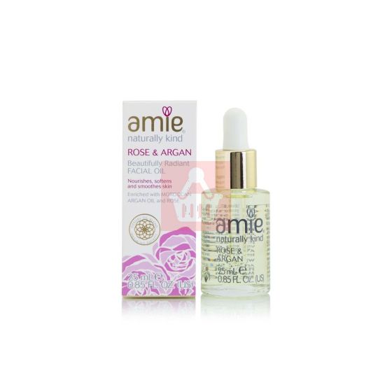 Amie Naturally Kind Rose & Argan Beautifully Radiant Facial Oil - 25ml