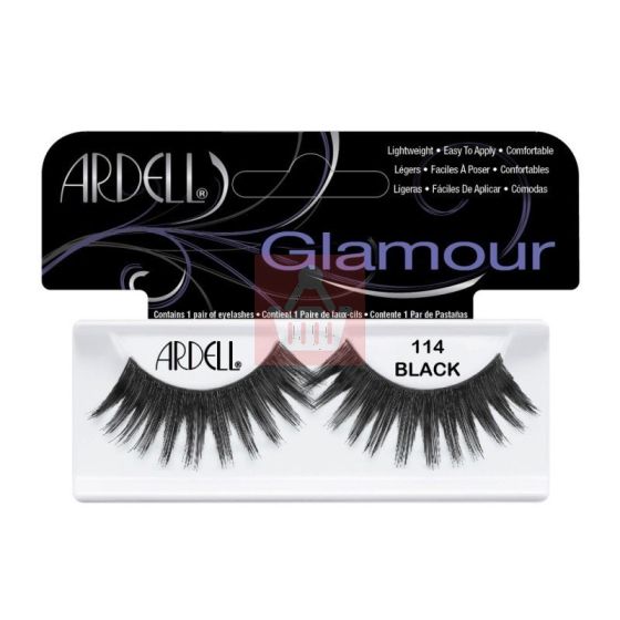 Ardell Glamour False Eyelashes - Black - 114