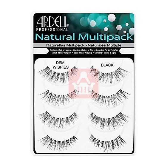 Ardell Natural False Eyelashes - Black - Demi Wispies - 4 pack