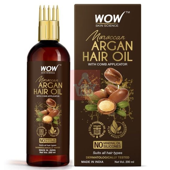 Wow Skin Science Argan Hair Oil 200ml With Comb