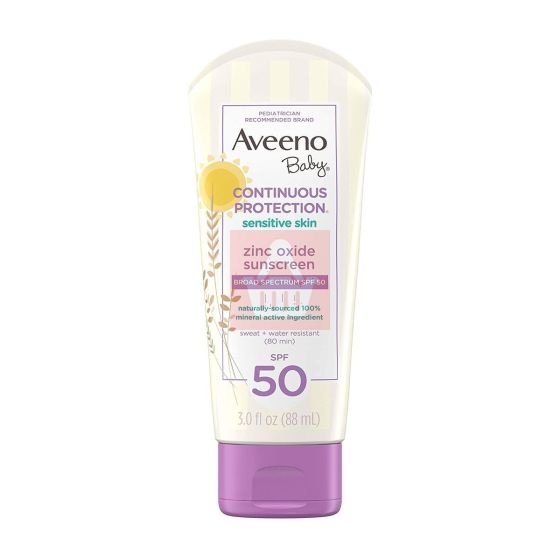 Aveeno Baby Sensitive Skin Continuous Protection Lotion Spf 50 - 88ml