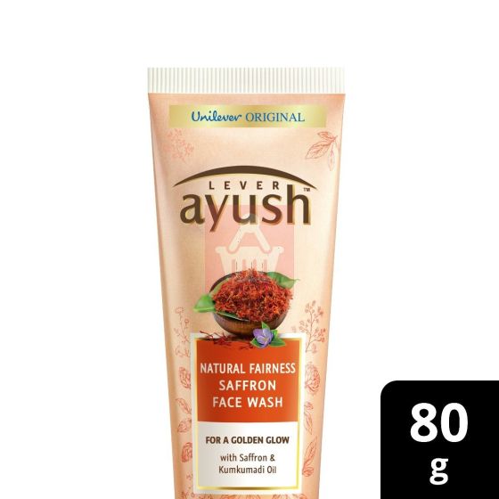 Lever Ayush Natural Fairness Saffron Face Wash - 80g