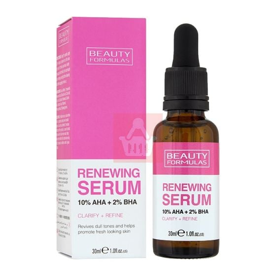 Beauty Formulas Renewing 10% AHA+2% BHA Serum- 30ml