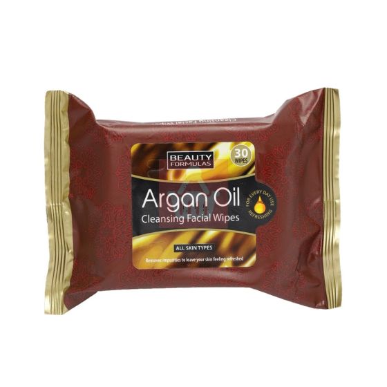 Beauty Formulas Argan Oil Cleansing Facial Wipes - 30 Wipes