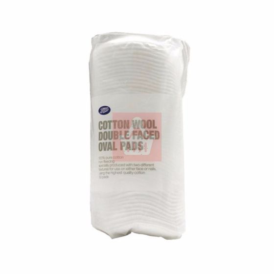Boots Cotton Wool Double Faced Oval Pads - 50 pads