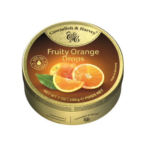 Cavendish and Harvey Fruity Orange Drops Candy - 200gm
