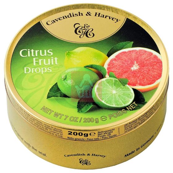 Cavendish & Harvey Citrus Fruit Drops Candy - 200gm