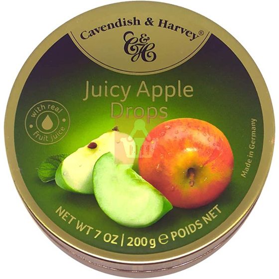 Cavendish & Harvey Juicy Apple Drops Candy - 200gm