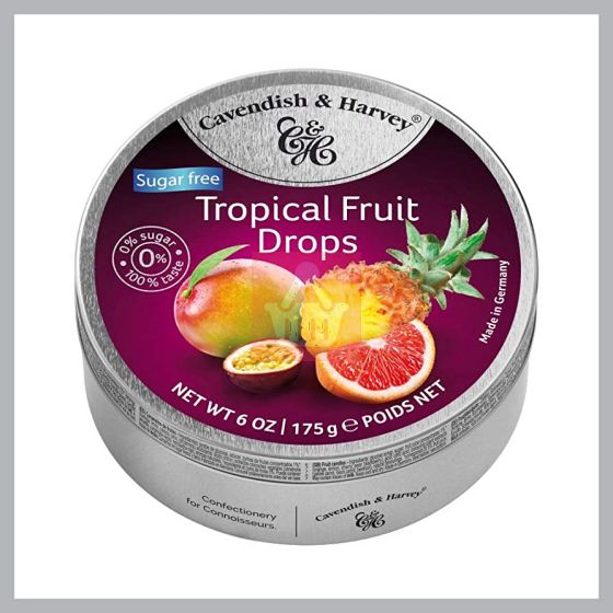 Cavendish & Harvey Sugar Free Tropical Fruit Drops - 175gm