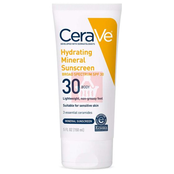 Cerave Hydrating Mineral Sunscreen SPF 30 Body 150ml