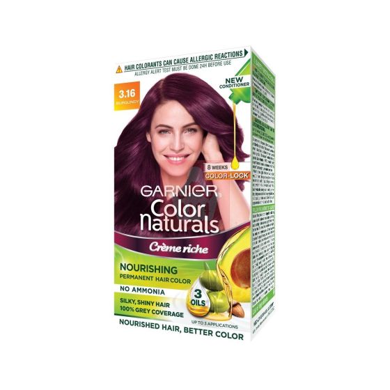 Garnier Color Naturals Nourishing Permanent Hair Color - 3.16 Burgundy - 35ml