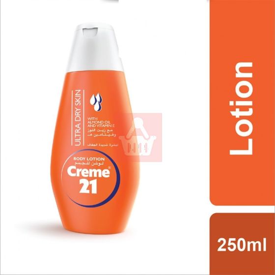 Creme 21 - Almond Oil & Vitamin E Moisturising Body Lotion For Ultar Dry Skin - 250ml