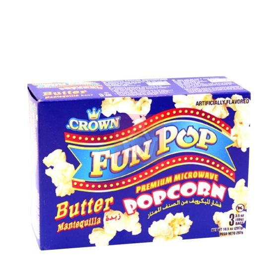 Crown Fun Pop Extra butter Popcorn - 297gm