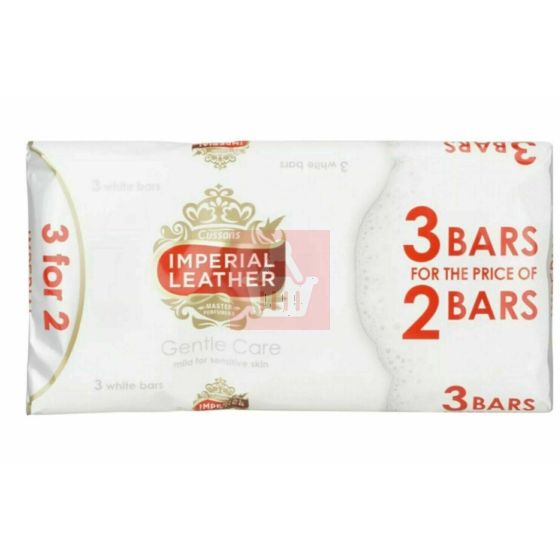 Cussons Imperial Leather Gentle Care Soap Bundle Pack Contains 3 White Bars ( 3x100g)