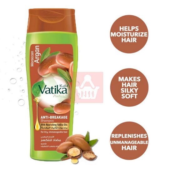 Dabur Vatika Naturals Anti-Breakage With Moroccan Argan Shampoo 400ml